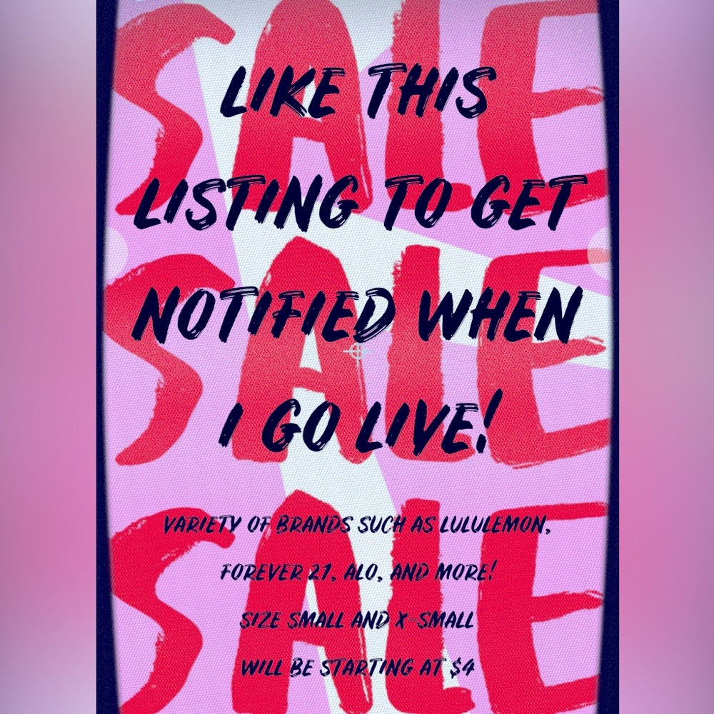 COPY - Like this listing to be notified when I go live!